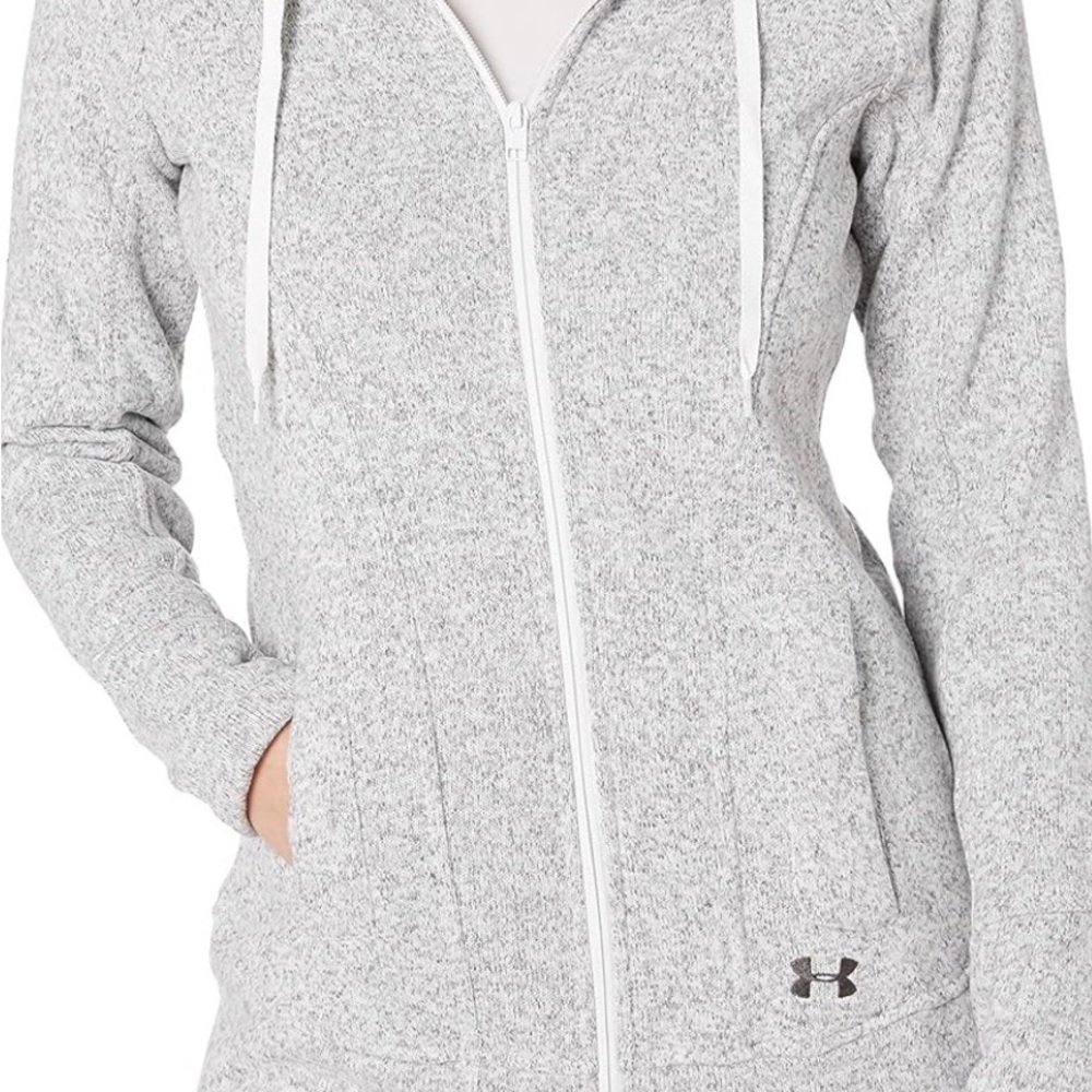 Under Armour Women's Gray Zip-Up Hoodie wintersweet